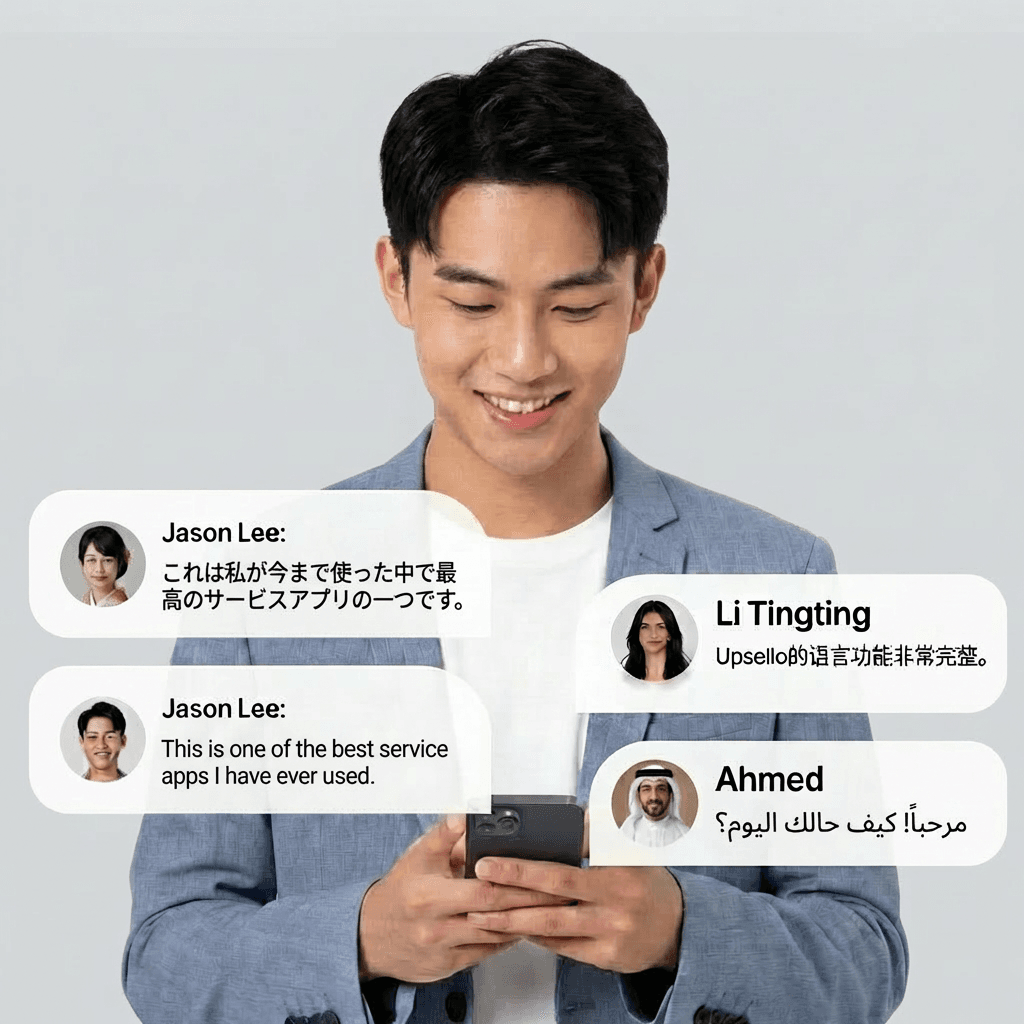 多语言沟通示意
